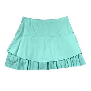 Lucky in Love pleated trim aqua turquoise color skorts skirt Size S pickle ball
